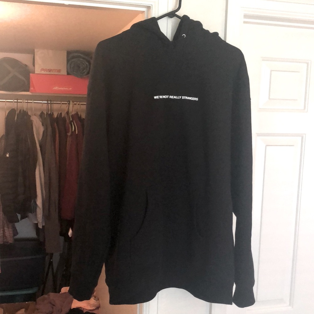 "We're not really strangers" sweatshirt